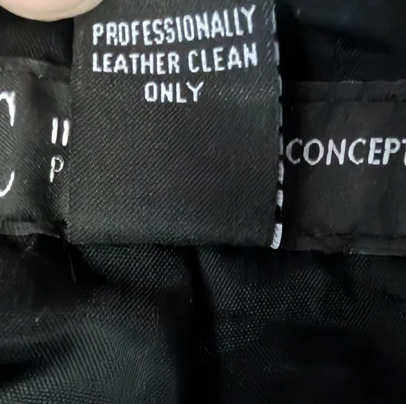 INC Black Leather Lined Jacket with Stitch Detailing - M - Picture 14 of 14